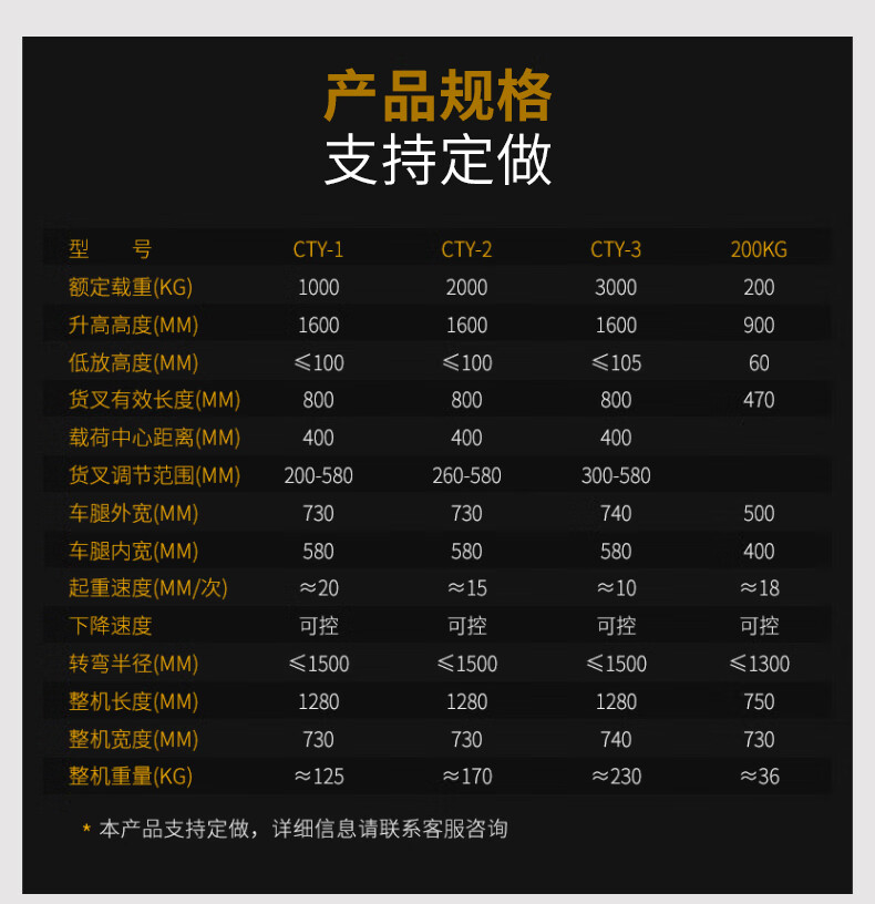 恒载1吨手动堆高车