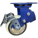 恒载6寸铁芯PU轮，带刹车