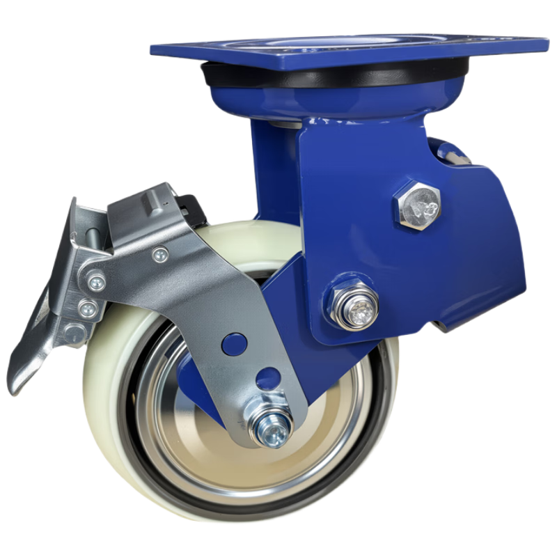 恒载8寸铁芯PU轮，带刹车