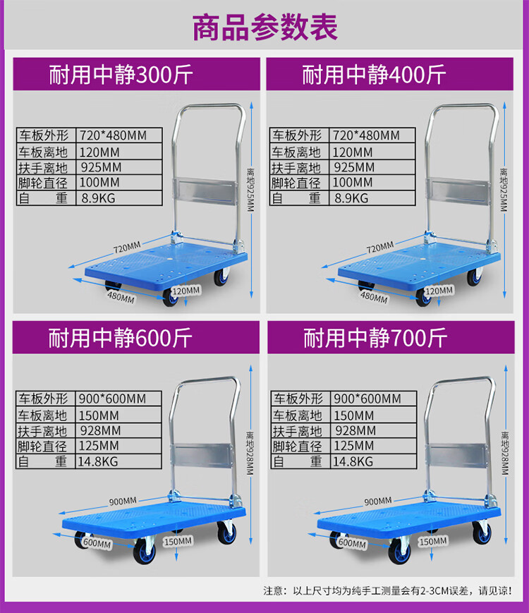 恒载中静音手推车