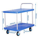 恒载双层单扶手手推车